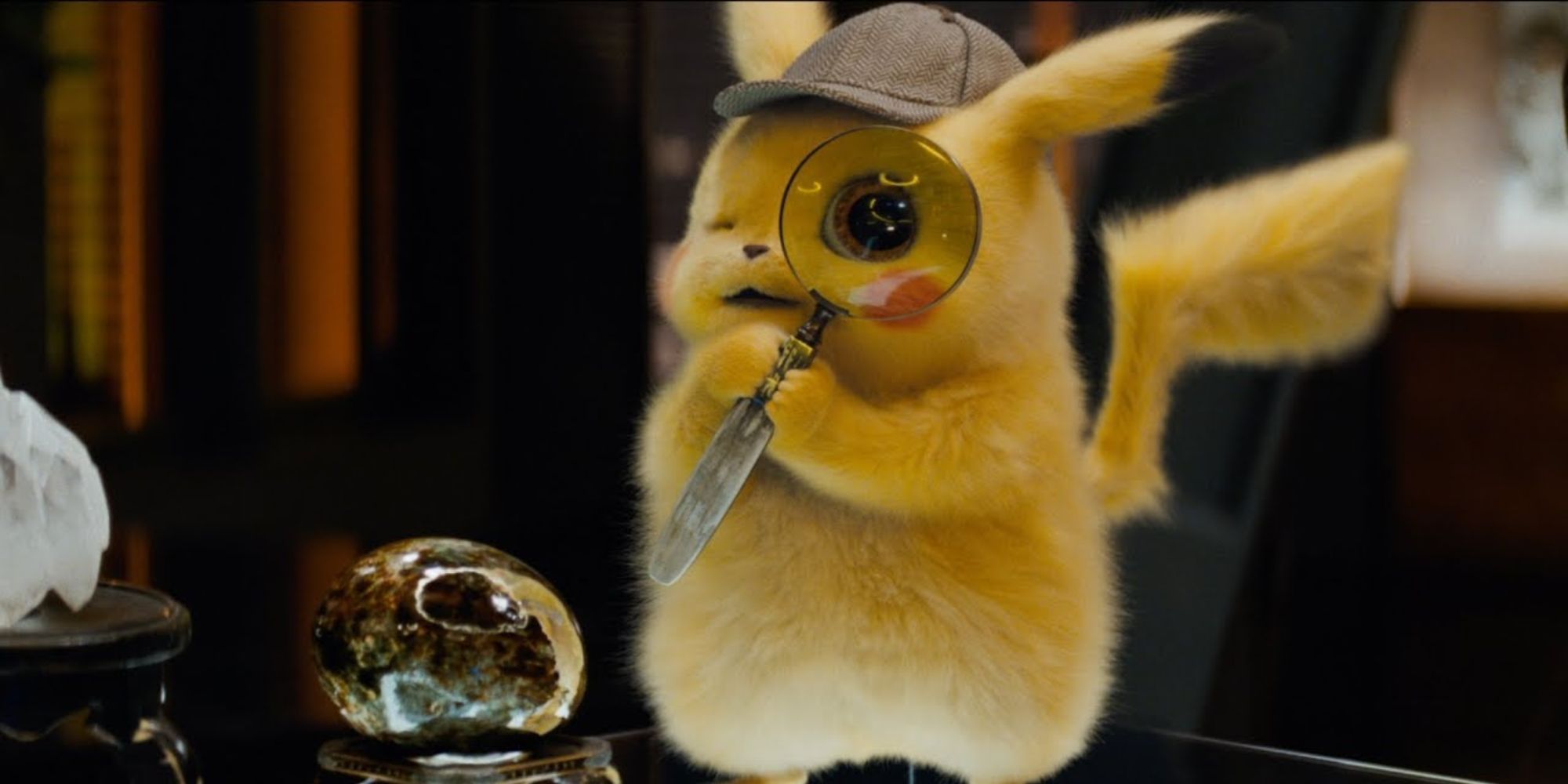 Pikachu with a magnifying glass
